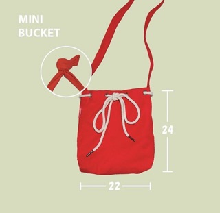 TÚI VẢI ĐEO CHÉO / đen (MINI BUCKET / black)
