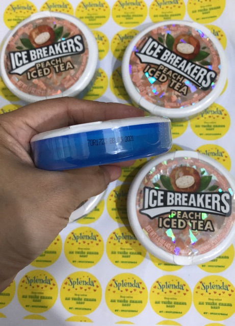 Kẹo ngậm Ice Breakers ( sugar free) vị trà đào của Mỹ