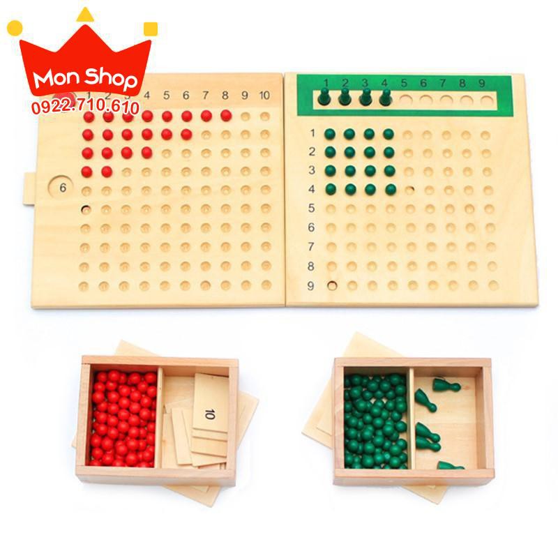 Giáo cụ Montessori - Bộ học phép nhân phép chia (Bộ nhân chia)
