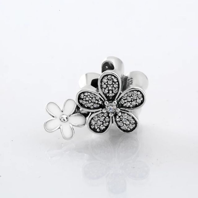 Charm hoa treo bạc 925 (vừa tất cả các vòng tay)