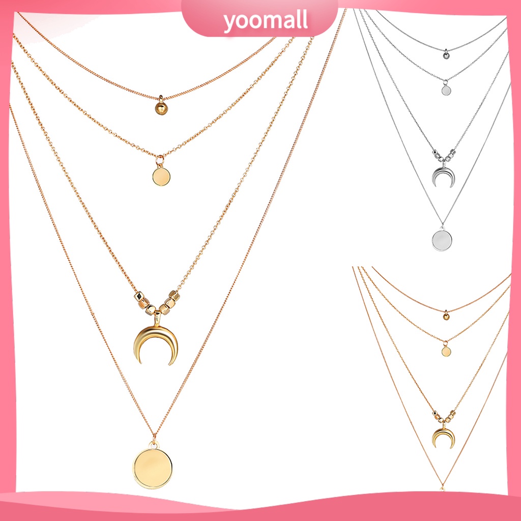 Vòng cổ Dài Bằng Thép Không Gỉ Màu Sắc Tinh Tế Dành Cho Nữ