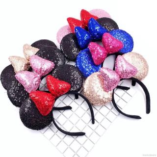 Băng đô chuột Mickey Minnie đính nơ đáng yêu cho bé
