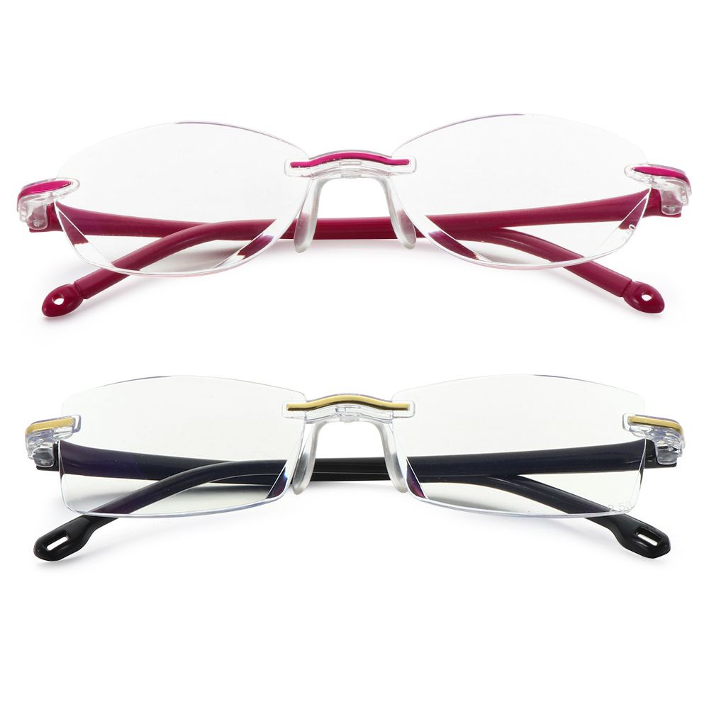 Mắt Kính Đọc Sách Siêu Nhẹ Gọng Kim Loại Màu Xanh Dương Thời Trang Cho Nam Và Nữ