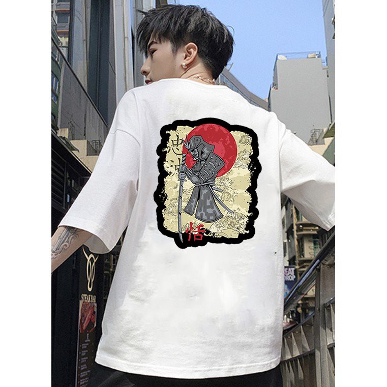 Áo thun unisex độc lạ Samurai form rộng vải dày mịn 2019T1835