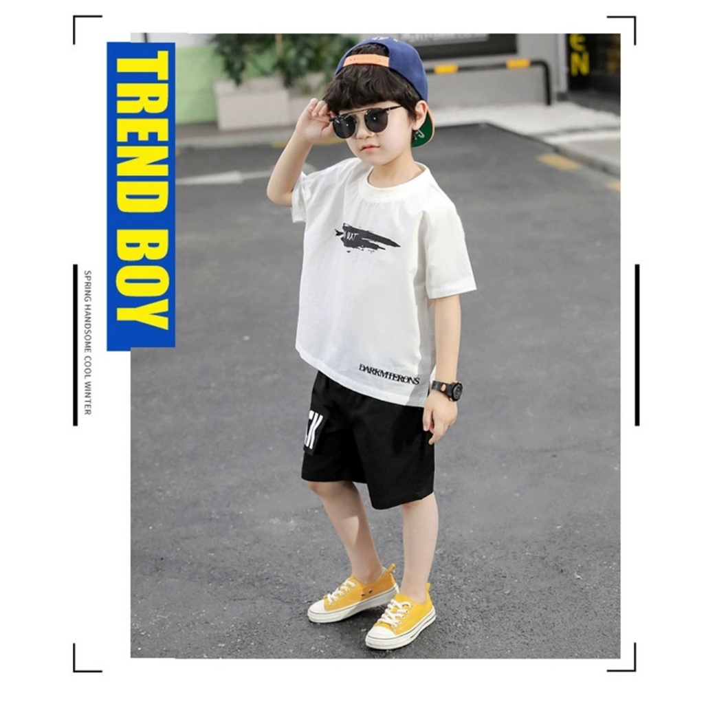 Bộ cộc tay bé trai, bộ quần áo cotton họa tiết Batman 3 màu cho bé