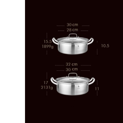 Nồi lẩu 2 ngăn inox 304 có nắp - SSGP