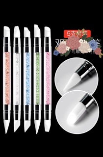 Bộ silicon 5 cây 2 đầu chấm bi