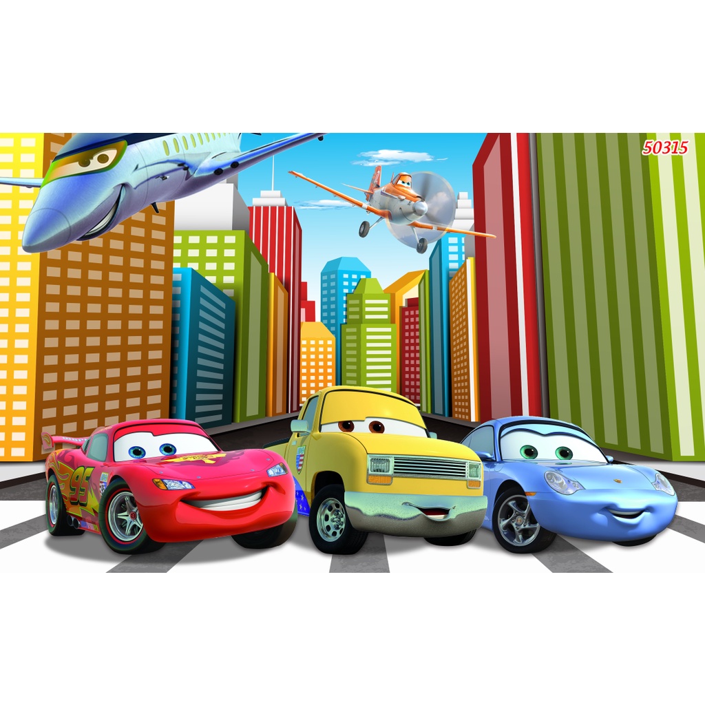 Tranh Dán Tường Phòng Trẻ Em Hoạt Hình Hiện Đại 3D đa dạng mẫu mã,  kích thước