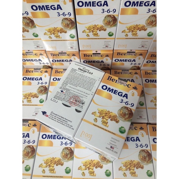 Viên uống omega 3-6-9 bentoc 100 viên của mỹ