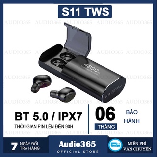 Tai nghe Bluetooth Kiêm Sạc Dự Phòng S11 TWS 4800mAh - Chống nước IPX7 - Nghe nhạc 90h