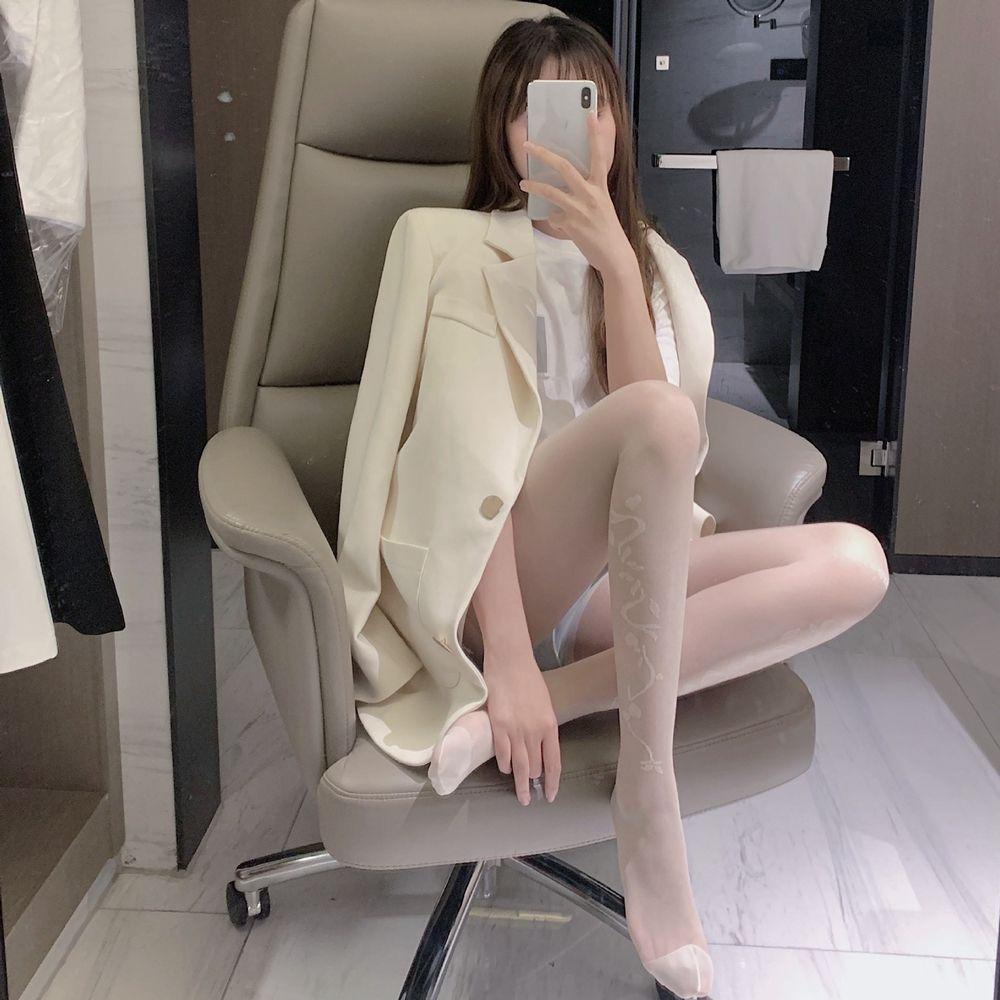 Vớ Lưới Thêu Hoa Màu Đen Siêu Mỏng Thoáng Khí Thời Trang Quyến Rũ Cho Nữ