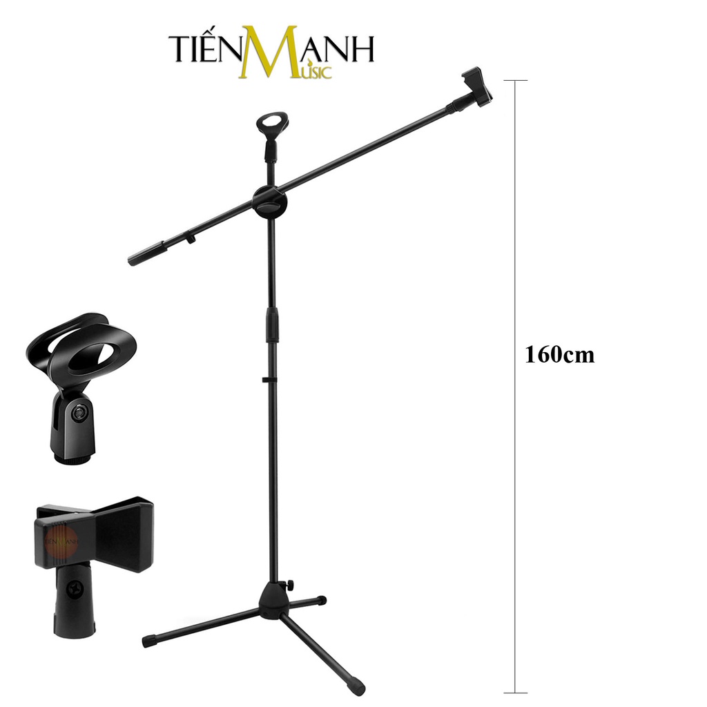 Chân Micro Đứng CMN001 - Giá Đỡ Đế Kẹp Bom Mic Stand Thu Âm LiveStream, Sân Khấu Microphone Boom