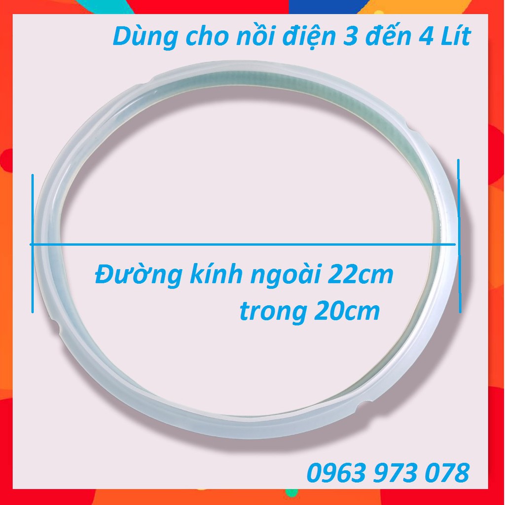 Bộ gioăng nắp nồi áp suất điện đa năng 3L 4L  5L - 6L