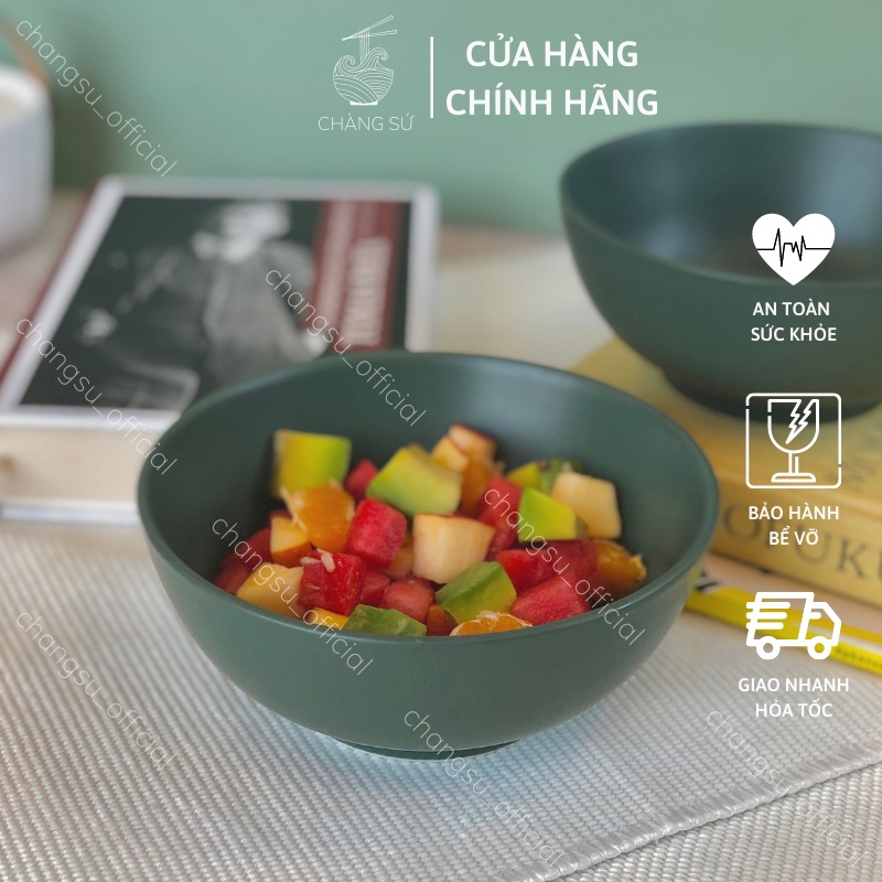 Bát tô sứ xanh cổ vịt cao cấp Dílo phong cách Bắc Âu - Tô canh tô phở dày dặn 3 màu sắc - Vỡ 1 đổi 1
