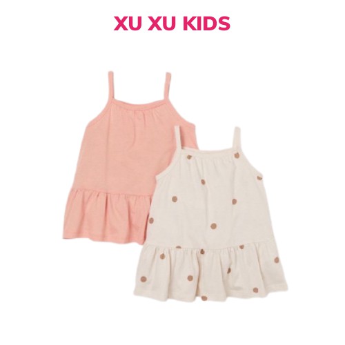 Váy cho bé, sét váy 2 dây đuôi cá cho bé gái chất cotton hàng xuất dư  Xu Xu Kids size từ 8 đến 20kg