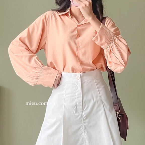 Áo sơ mi hàn quốc donna Miều trẻ trung năng động Miều Est.2013
