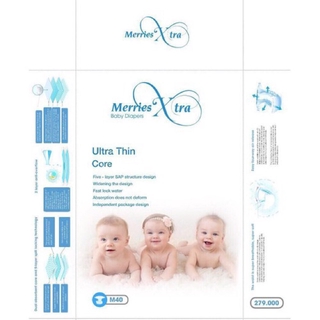 Tã dán Merries extra M/ L/ xl 100 miếng