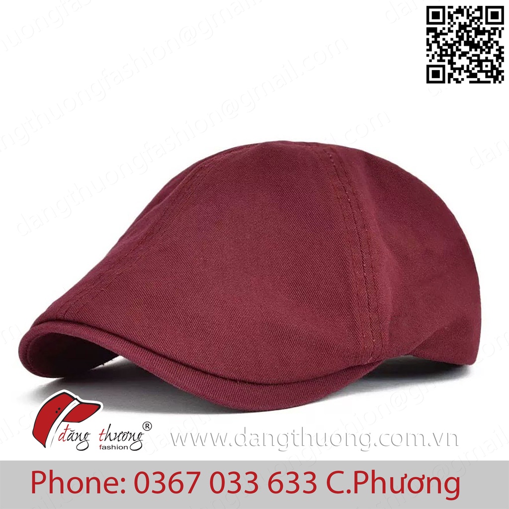 Mũ nón nồi nam kaki bere beret phong cách cổ điển vintage