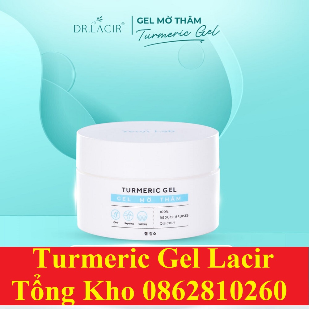 Gel Giảm Thâm Turmeric Gel Drlacir ,Hộp 50g,Giúp ngừa tăng sắc tố,giảm thâm do mụn,côn trùng cắn Dr Lacir mẫu mới