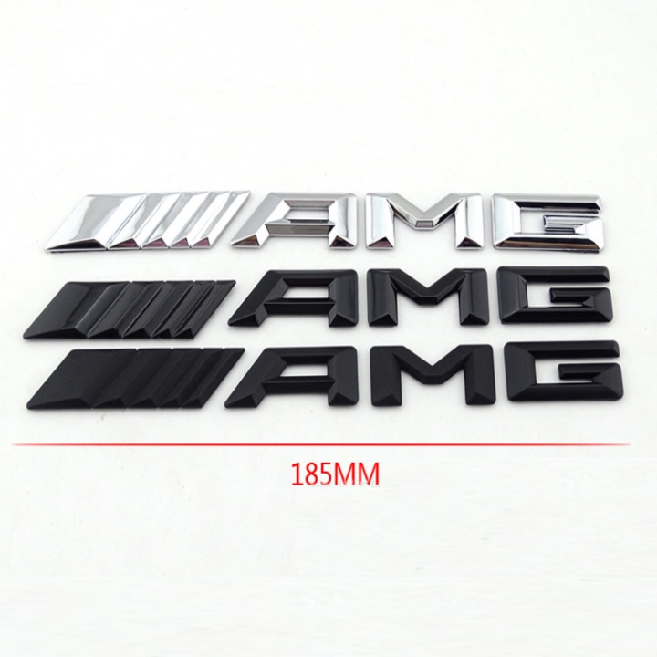 Decal logo 3D chữ nổi AMG dán xe đuôi ô tô