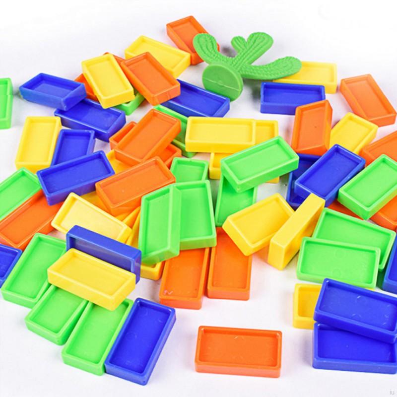 Bộ Đồ Chơi Xe Lửa Domino Bằng Nhựa Nhiều Màu Sắc Cho Bé