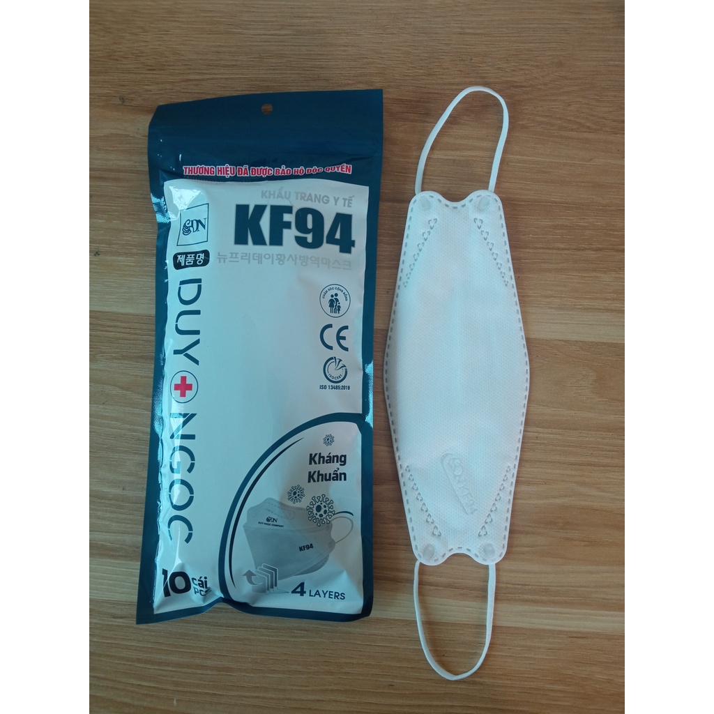 Gói 10 Khẩu Trang  Y Tế KF94 4D Kháng Khuẩn