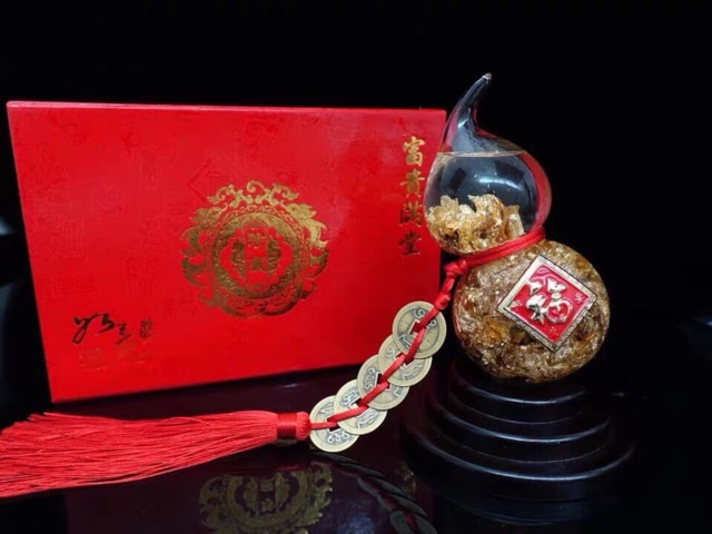 Hồ lô phong thuỷ vàng ( kèm hộp đỏ y hình ) | BigBuy360 - bigbuy360.vn