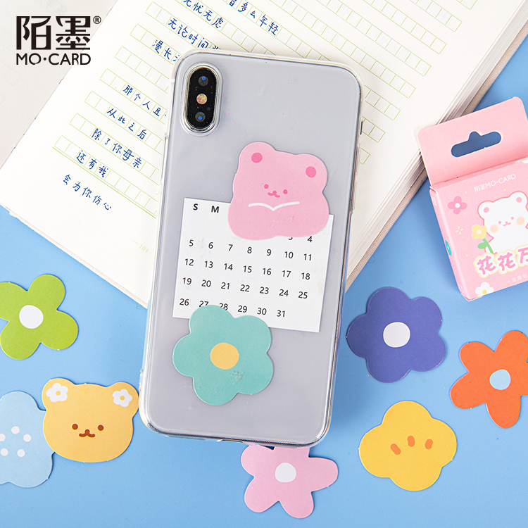 Set 46 sticker dán họa tiết hình gấu dễ thương