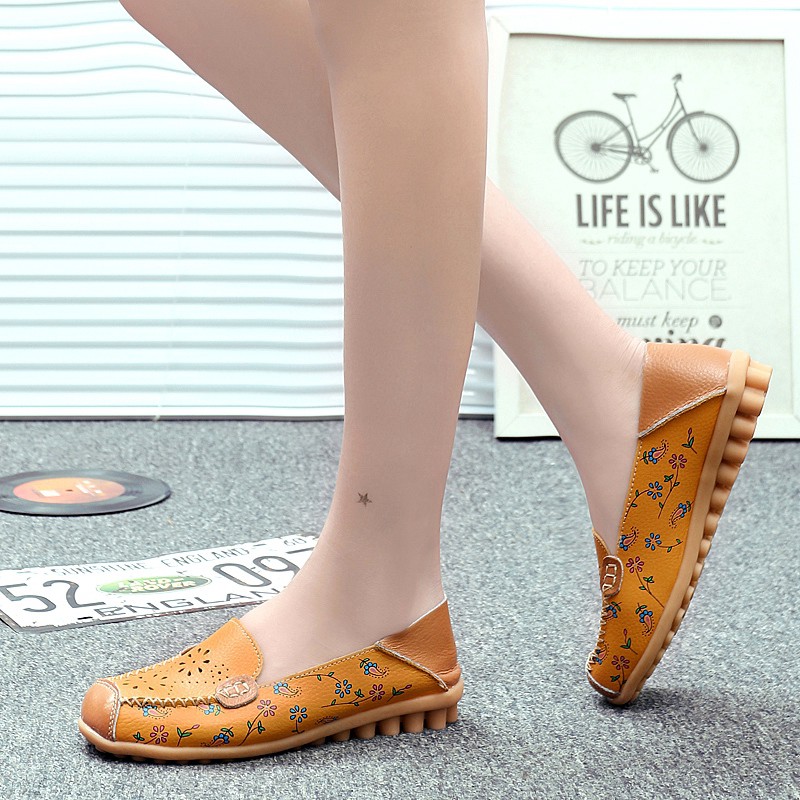 Giày da bò thủ công thời trang cho nữ Màu sắc đa dạng Mềm mại và thoải mái Giày lười giày đi dạo | BigBuy360 - bigbuy360.vn