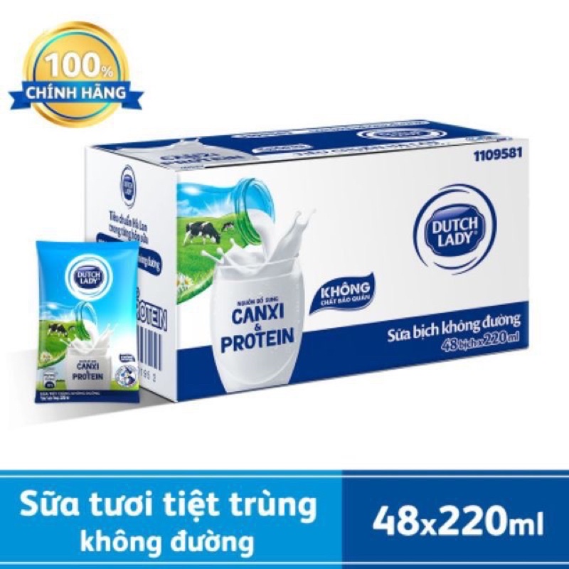 Sữa bịch Cô Gái Hà Lan 220ml  - Đủ các vị