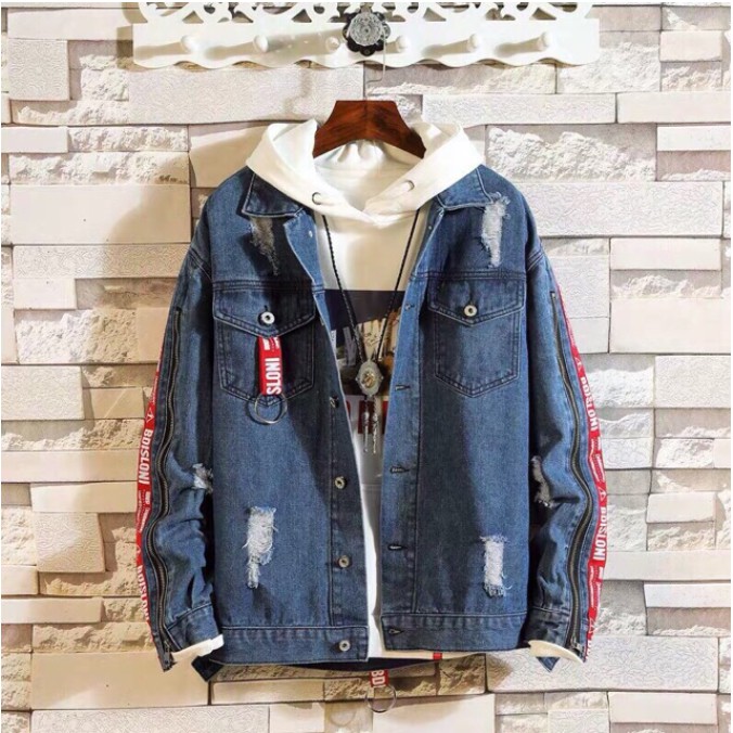 Áo Khoác JEAN NAM XANH NHẠT Cao Cấp Cực Đẹp - Mẫu Mới 2019