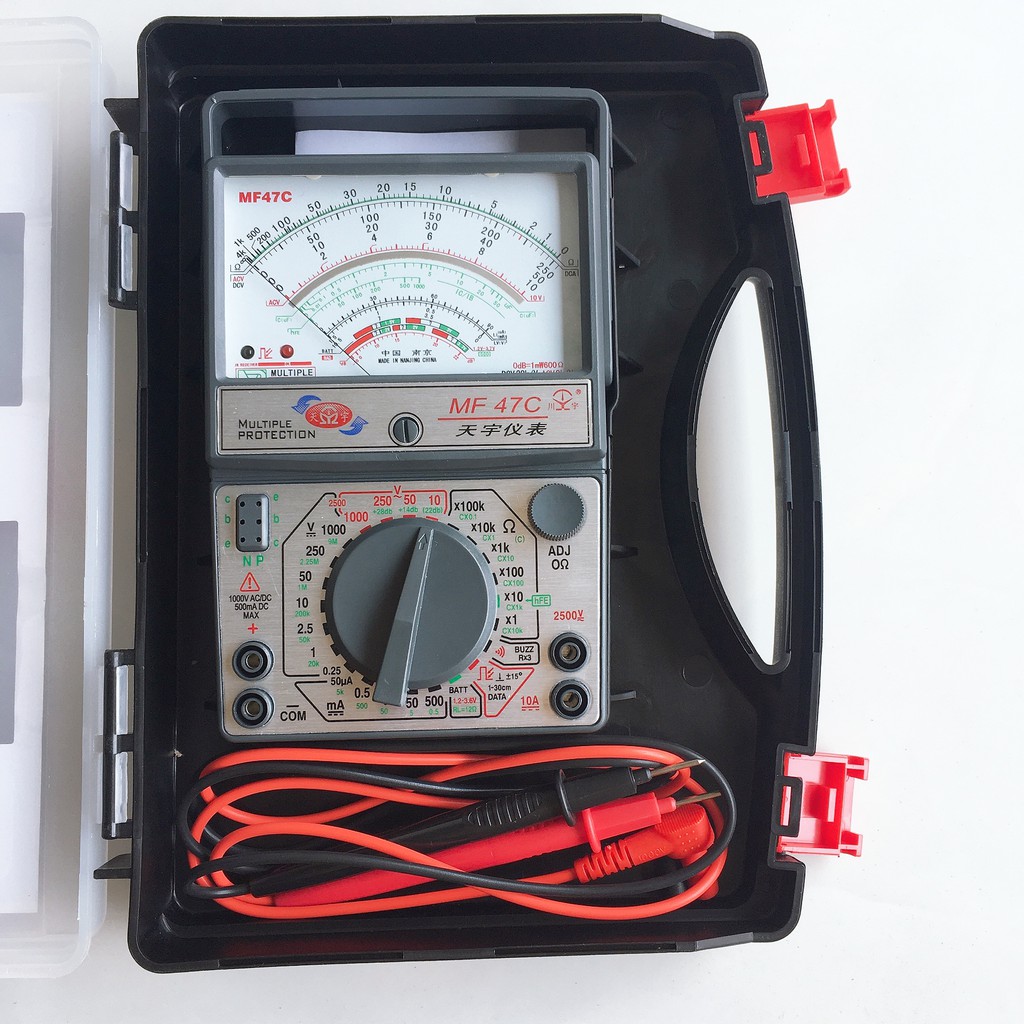 Đồng hồ kim vạn năng MF47C - Đồng hồ cơ vạn năng đầy đủ phụ kiện kèm theo
