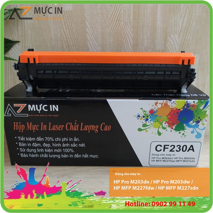 Hộp Mực 30A 051 đã có CHIP [Bảo hành 3 Tháng]| Mực máy in Hp M203A, M227FDW In được 1600 trang, bản in đậm đẹp