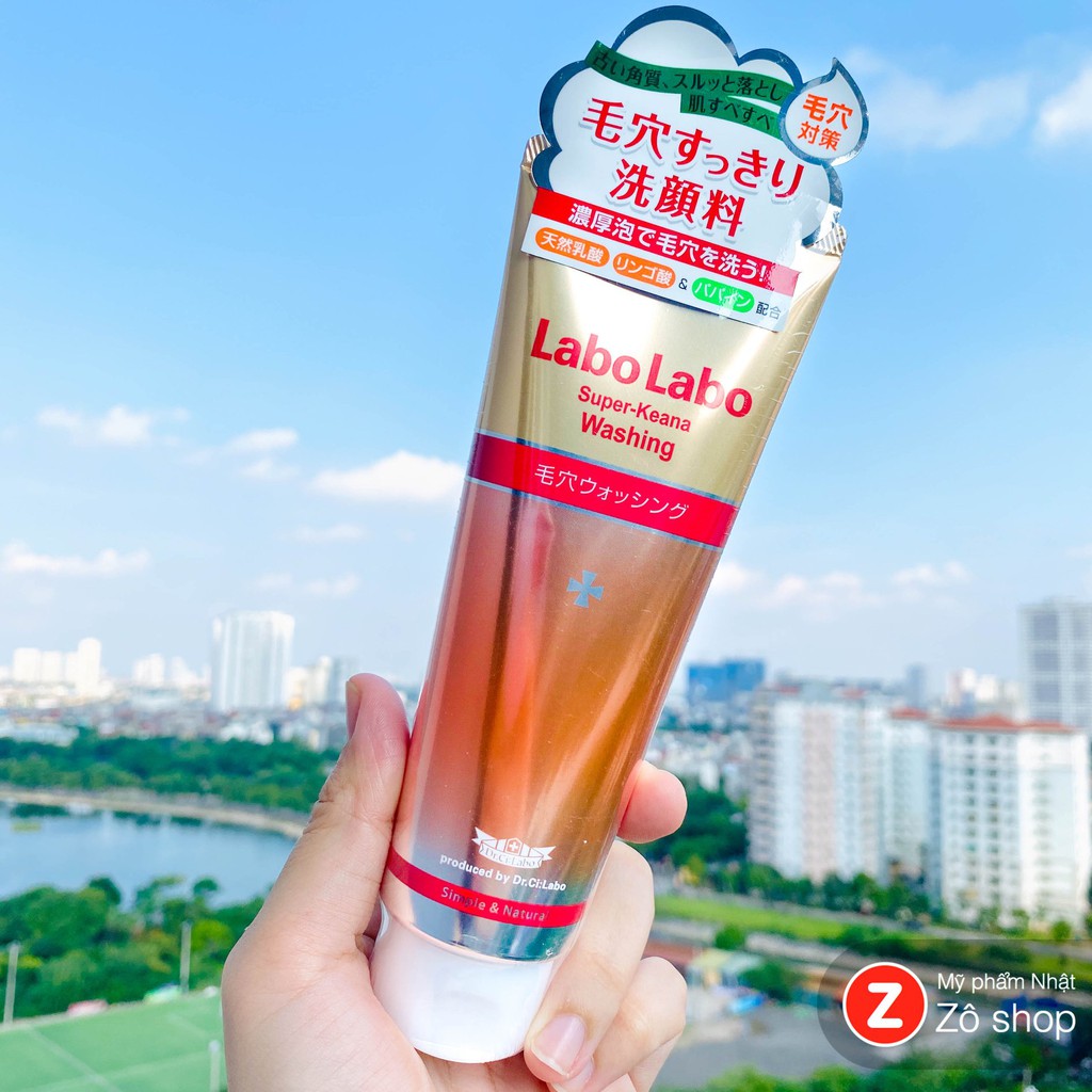 Sữa rửa mặt giảm mụn đầu đen, bã nhờn, se khít lỗ chân lông - Labo Labo Super Keana (120g)