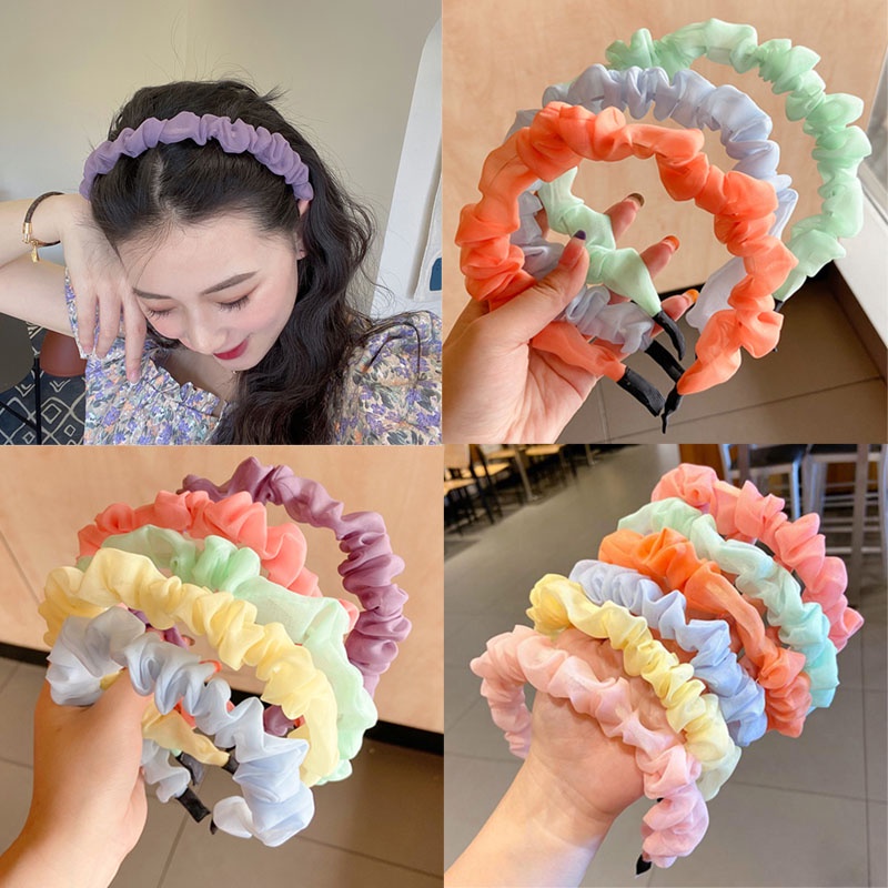 Băng Đô Màu Trơn Kiểu Dáng Đơn Giản Thời Trang Hàn Quốc