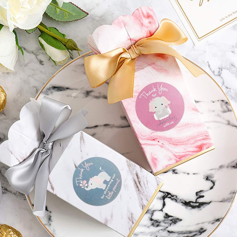 Set 500 Nhãn Dán In Chữ Thank You Trang Trí Phong Bì/Tiệc Cưới