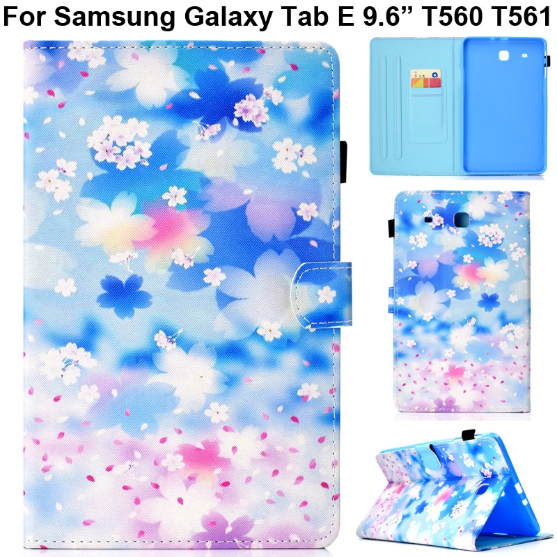 Dễ thương Bao da for Samsung Galaxy Tab E 9.6 Ốp lưng SM-T561 T560 Vỏ bảo vệ