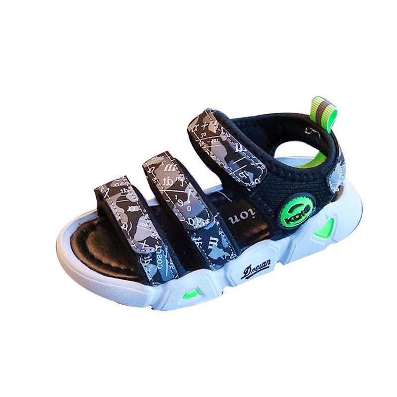 Sandal bé trai - dép quai hậu cho bé trai siêu nhẹ, chống trượt, có 3 quai vải, hợp thời trang mùa hè Babybees 350