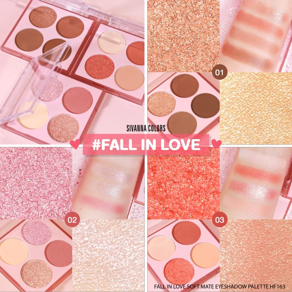 Phấn Mắt Sivanna Colors Fall In Love Soft Mate Eyeshadow Palette HF163