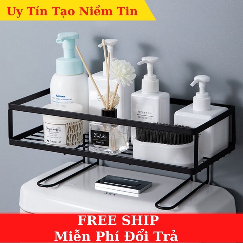 [ HOT ] Kệ để đồ sau bồn cầu, toilet, kệ nhà vệ sinh , siêu gọn gàng tiện dụng kèm miếng dán