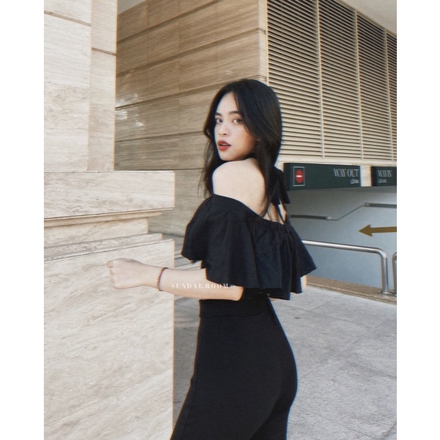 Áo trễ vai dây chéo Deros