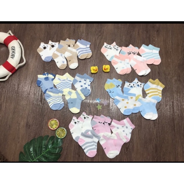 Sét 5 đôi tất kids socks cổ ngắn cho bé