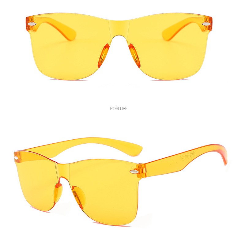 Kính mát không gọng đầy màu sắc dễ thương UV400 cho nam và nữ