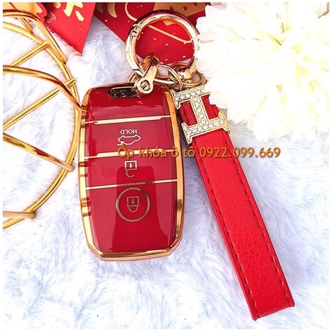 Bao ốp móc chìa khoá xe ô tô KIA Seltos K3 Morning Soluto