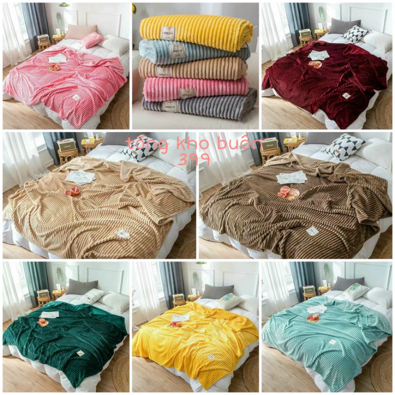 [GIÁ HỦY DIỆT] chăn nhung tăm đủ màu kèm túi rút, shop chuyên sỉ chăn ga gối nệm, chăn, mền