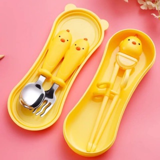Bộ đĩa muỗng nĩa ăn cho bé