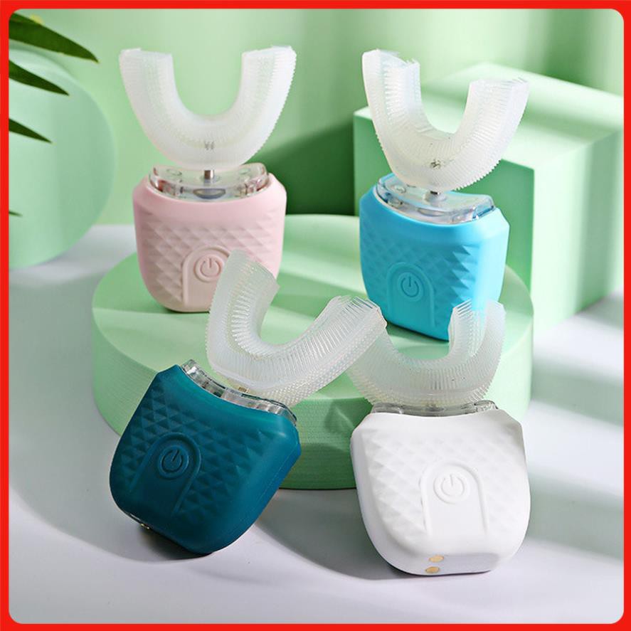 Bàn chải điện chữ U người lớn, đánh răng sạch 360 độ, sạc không dây | SuperMall Trading