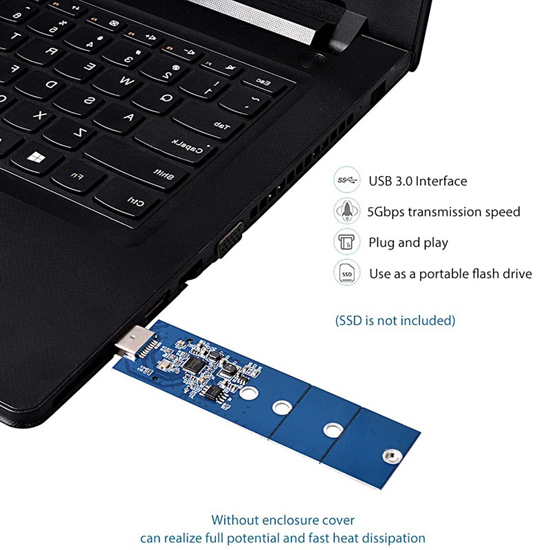 Bộ chuyển đổi M.2 SSD NGFF sang USB B USB 3.0 khóa M.2 chuẩn kết nối SATA cho 2230 2242 2260 2280