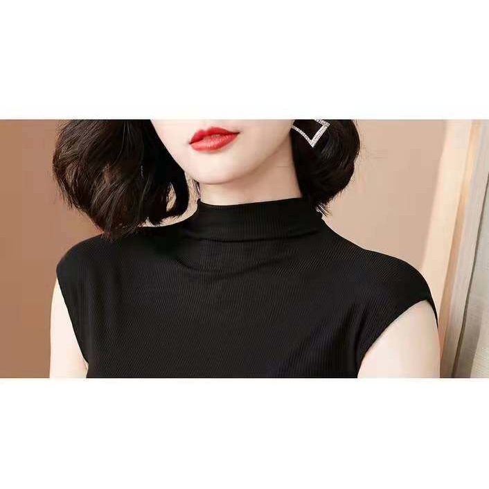 Áo Nữ Không Tay Co Giãn Màu Trơn Thanh Lịch Thời Trang Mùa Hè Hàng Mới