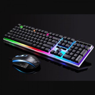 [Xả kho] Bộ Bàn Phím và Chuột LED giả cơ game G21B có led 7 màu - Màu đen